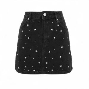 TopShop Star Studded Denim Mini Skirt